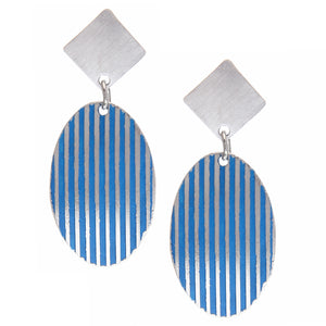 Hema Oval earrings, blue