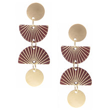 Aditi sunrise earrings, red
