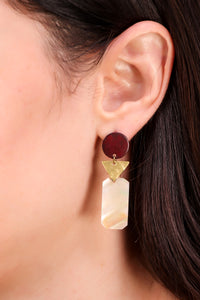 Ela earrings, berry
