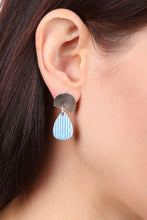 Hema teardrop earrings, silver