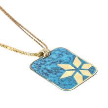 Vaatika dog tag necklace, blue