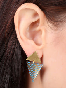 Ovi earrings, blue